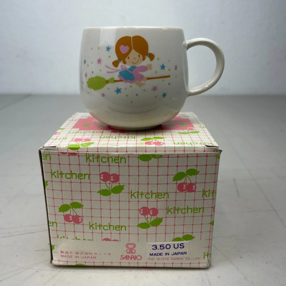 Vintage Sanrio Small People‎ Mug Dream Set Kitchen Tea Cup 1976 Japan Box New